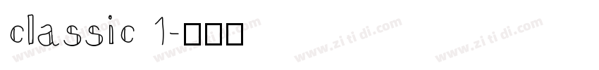 classic 1字体转换